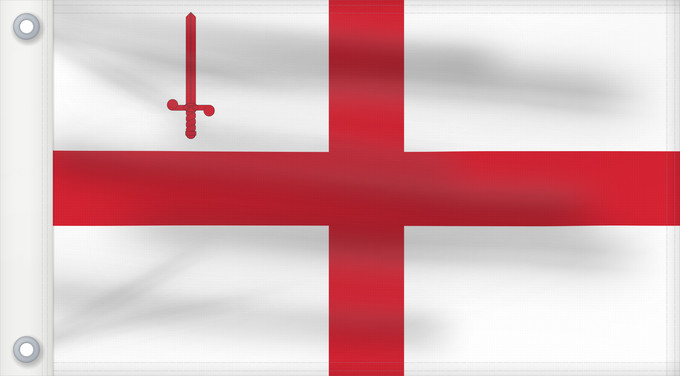 Bandera, con dos ojales metálicos y lado del asta reforzado: City of London	City of London  the  Square Mile	Londres	London	Флаг Лондонского Сити