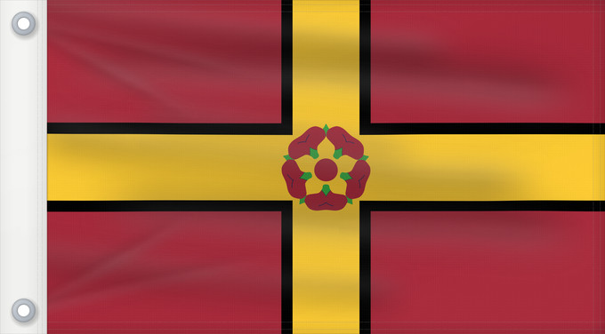 Flag, with two metal eyelets and reinforced hoist: Northamptonshire	Historic county of Northamptonshire