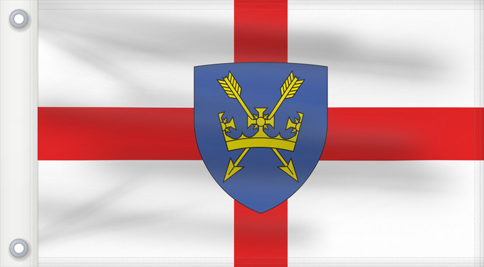 Flag, with two metal eyelets and reinforced hoist: Saint Edmund Suffolk Saint Edmond
