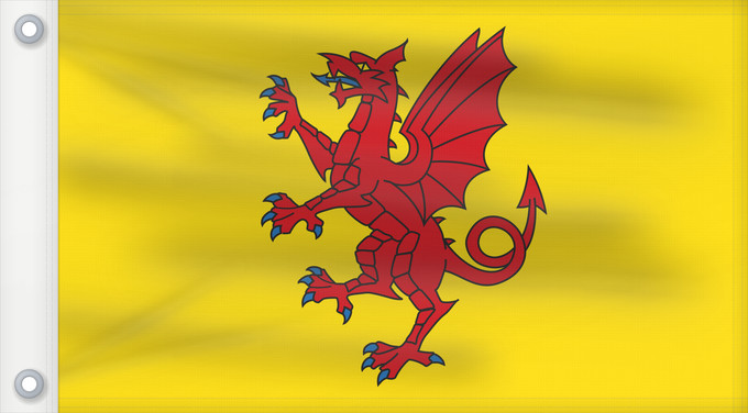 Flag, with two metal eyelets and reinforced hoist: Somerset