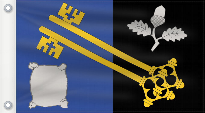 Bandera, con dos ojales metálicos y lado del asta reforzado: County flag of Surrey	The County Flag of Surrey	Surrey