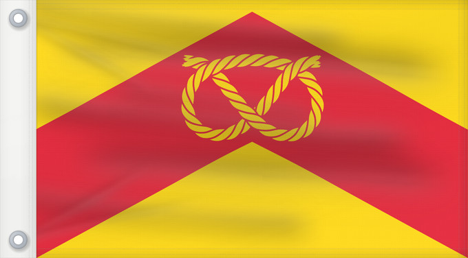 Bandera, con dos ojales metálicos y lado del asta reforzado: Staffordshire	Le Staffordshire	The county flag of Staffordshire