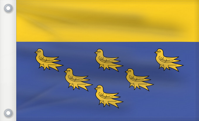 Flag, with two metal eyelets and reinforced hoist: West Sussex