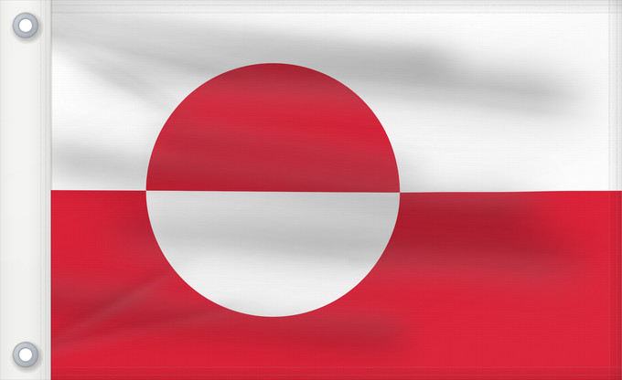 Flag, with two metal eyelets and reinforced hoist: Greenland	Groenland	Groenlandia	Grönlands	Groenlândia	Grenlandii	علم جرينلاند	Знаме на Гренландия	Grónska	Yr Ynys Las	Grønlands	Σημαία της Γροιλανδίας	Gronlando	Gröönimaa lipp	Grönlannin	Grønland	Graonlainne	Grönland	Grenlando	Grænlands	Kalaallit erfalasu