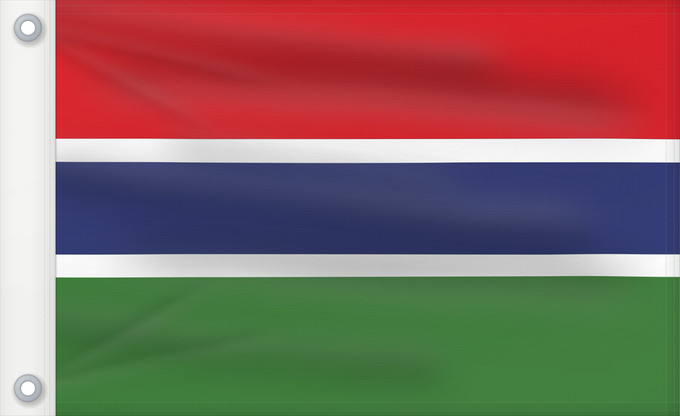 Drapeau, avec deux œillets métalliques et guindant renforcé : Gambia Gambie Gambias Σημαία της Γκάμπια Gambio Gambian Gambije