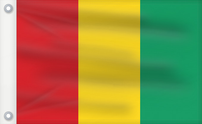 Flag, with two metal eyelets and reinforced hoist: Guinea	Guinée