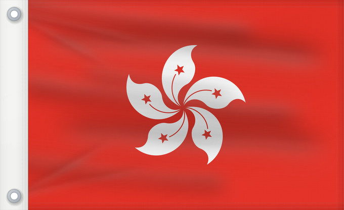 Flag, with two metal eyelets and reinforced hoist: Hong Kong Hongkong ཞང་ཀང་། དར་ཆ། Honkongo 香港嗰旗 香港旗 / Hiông-kóng khì 香港の旗 Şäñğañ 香港의 旗 / 향항의 기 / 홍콩의 기 香港特別行政區之旗 Флаг Гонконга ธงประจำเขตบริหารพิเศษฮ่องกง Hong Kong un شياڭگاڭ دۆلەت بايرىقى Прапор Гонконгу 區旗香港 / Khu kỳ Hương Cảng Hồng Kông 香港區旗 香港特別行
