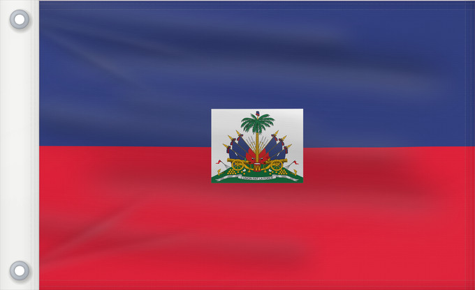 Drapeau, avec deux œillets métalliques et guindant renforcé : Haiti  civil	Haiti	Haïti	Haití