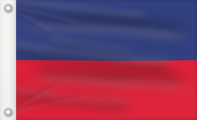 Bandera, con dos ojales metálicos y lado del asta reforzado: Haiti  civil	Civil flag of Haiti	Haïti	Haití	Haiti