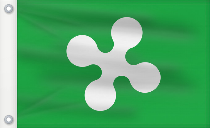 Drapeau, avec deux œillets métalliques et guindant renforcé : Lombardy Italian region Lombardy Lombardie Lombardía Lombardei Regione italiana Lombardia