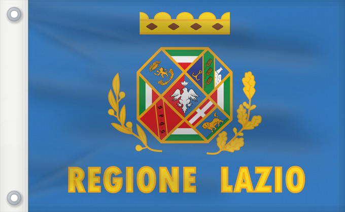 Drapeau, avec deux œillets métalliques et guindant renforcé : Lazio	Latium	Lacio