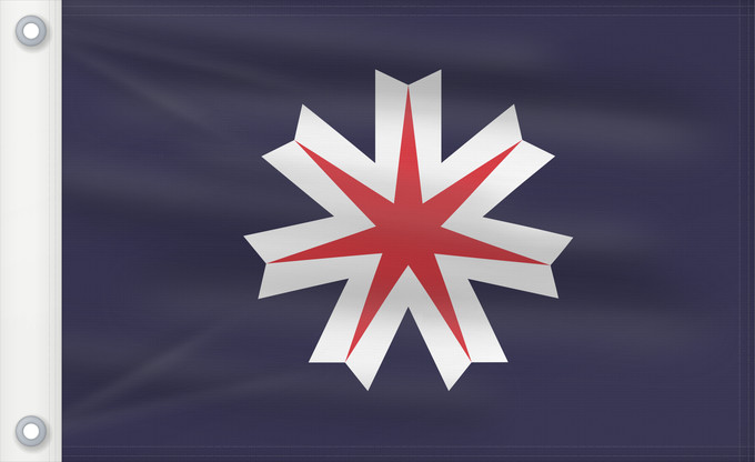 Drapeau, avec deux œillets métalliques et guindant renforcé : Hokkaido Prefecture Hokkaidō Hokkaidō 北海道旗