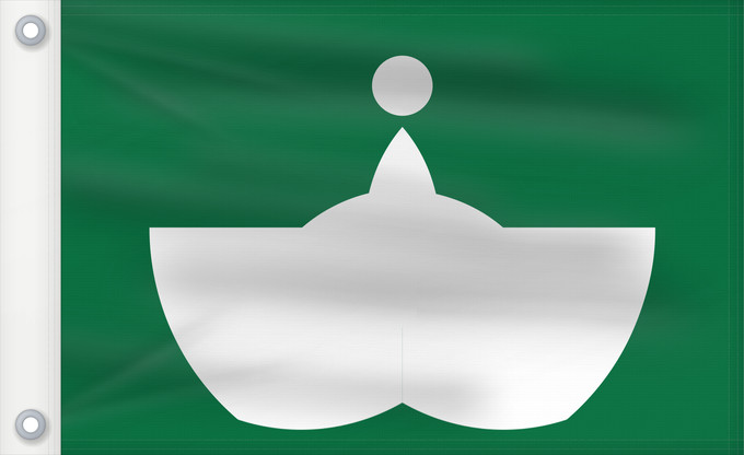 Drapeau, avec deux œillets métalliques et guindant renforcé :  Tiba [Chiba]