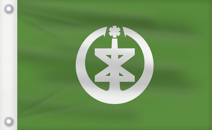Bandera, con dos ojales metálicos y lado del asta reforzado: Niigata