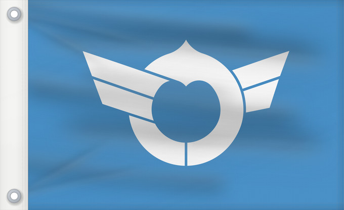 Drapeau, avec deux œillets métalliques et guindant renforcé : Shiga Prefecture Shiga Prefecture, Japan Préfecture de Shiga Shiga Präfektur Shiga, Japan 滋賀県県旗 Флаг префектуры Сига Япония Прапор префектури Сіґа Японія