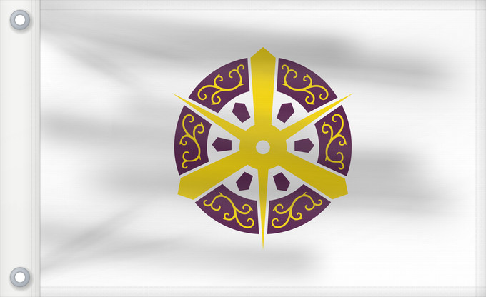 Drapeau, avec deux œillets métalliques et guindant renforcé : Kyoto City	Kyôto City	Kyōto ou Kyoto	Kioto	Kyōto	De Kyôto  Quioto	京都市旗	京都市旗 / 교또시기	​京都市旗