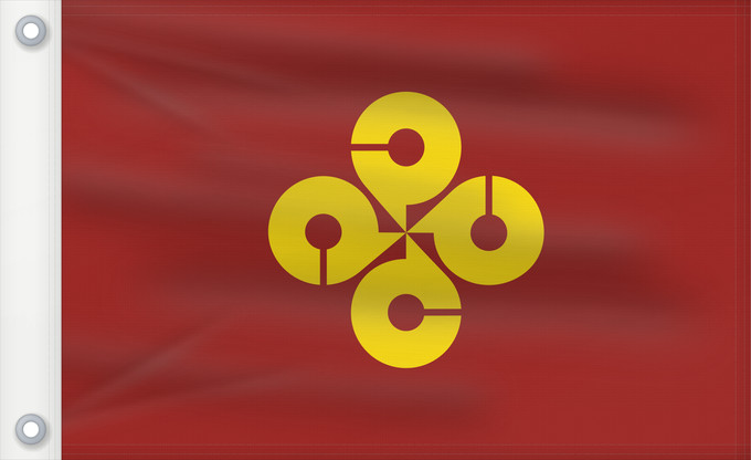 Bandera, con dos ojales metálicos y lado del asta reforzado: Shimane Prefecture Shimane Prefecture, Japan Préfecture de Shimane Prefectura de Shimane Präfektur Shimane