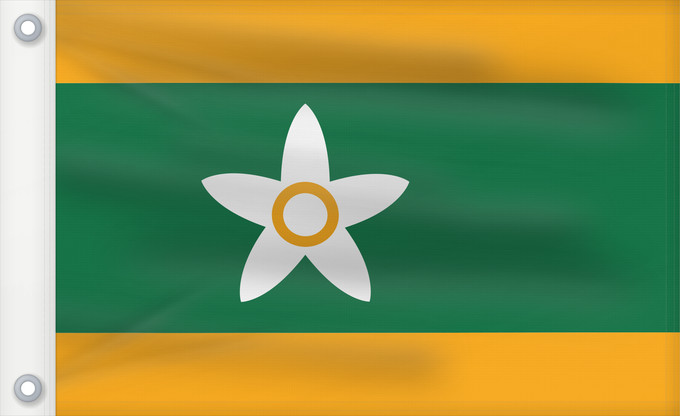Bandera, con dos ojales metálicos y lado del asta reforzado: Ehime Prefecture	Préfecture d'Ehime	prefectura de Ehime	Präfektur Ehime	愛媛県の旗	에히메기 / 愛媛縣旗	​愛媛縣旗