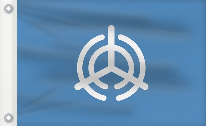 Flagge, mit zwei Metallösen und verstärktem Besatzband: Ôita [Oita]