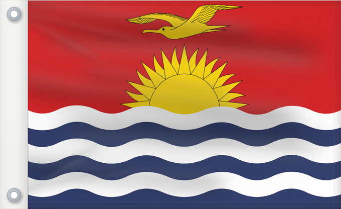 Drapeau, avec deux œillets métalliques et guindant renforcé : Kiribati Kiribatov