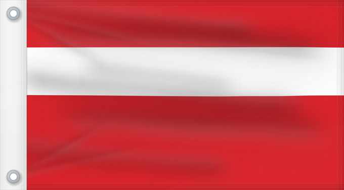 Drapeau, avec deux œillets métalliques et guindant renforcé : Vaduz Lying form of the flag of Balzers