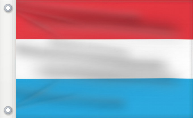 Flag, with two metal eyelets and reinforced hoist: Luxembourg	Luxemburgo	Luxemburg	Lussemburghese	Luksemburga	Сцяг Люксембурга	Национално знаме на Люксембург	Banniel Luksembourg	Lucemburská vlajka	Luxembourgs	Σημαία του Λουξεμβούργου	Luksemburgi lipp	پرچم لوکزامبورگ	Luxemburgin	Lucsamburg	ლუქსემბურგის დრო