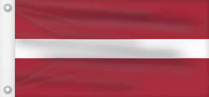 Bandera, con dos ojales metálicos y lado del asta reforzado: Latvia	Lettonie	Letonia	Lettland	Lettone	Letland	Letónia	Łotwy	Сцяг Латвіі	Сьцяг Латвіі	Национално знаме на Латвия	Lotyšská vlajka	Letlands	Σημαία της Λεττονίας	Latvio	Läti lipp	Latvian	Laitvia	Latvije	Lettország	ლატვიის დროშა	Latvijos	Latvejas karūgs	Lat