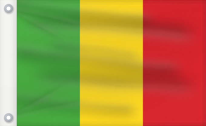 Flag, with two metal eyelets and reinforced hoist: Mali Malí علم مالي Mali finifana Malija Raaya bu Mali