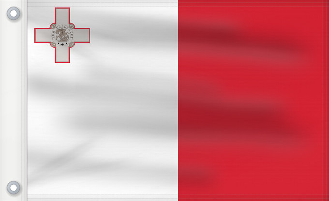 Flag, with two metal eyelets and reinforced hoist: Malta	Malte	Сцяг Мальты	Maltas	Ta  Malta	Флаг Мальты	Прапор Мальти