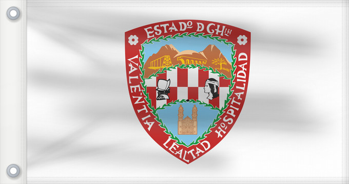 Drapeau, avec deux œillets métalliques et guindant renforcé : Chihuahua
