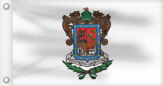 Flagge, mit zwei Metallösen und verstärktem Besatzband: Michoacan Michoacán