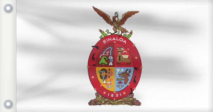 Drapeau, avec deux œillets métalliques et guindant renforcé : Sinaloa