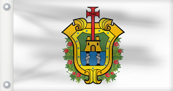 Drapeau, avec deux œillets métalliques et guindant renforcé : Veracruz	Vera Cruz