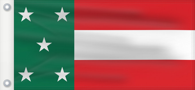 Flag, with two metal eyelets and reinforced hoist: Yucatan Republic of Yucatan Yucatán