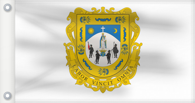 Drapeau, avec deux œillets métalliques et guindant renforcé : Zacatecas	Zacatecas 