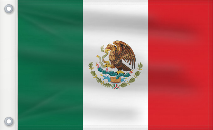 Bandera, con dos ojales metálicos y lado del asta reforzado: Mexico	Mexico Official version of the Flag of the United Mexican States or Mexico	Mexique	México La actual bandera de los Estados Unidos Mexicanos	Mexiko	Messico	México	Meksyku	علم المكسيك	Mïxiku wiphala	Meksika	Mèxic	Mexická vlajka	Mexicos	Meksiko	Mexiko