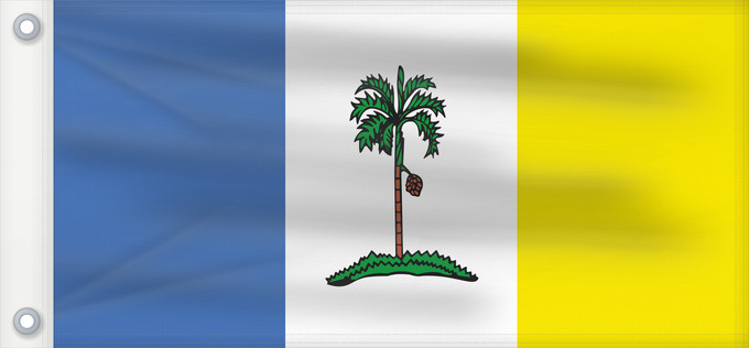 Flag, with two metal eyelets and reinforced hoist: Pulau Pinang
