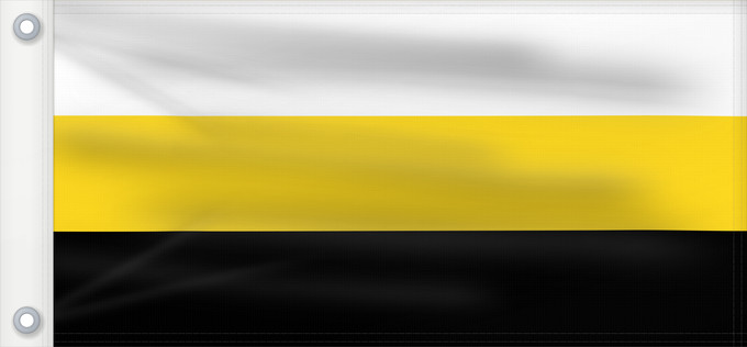 Flagge, mit zwei Metallösen und verstärktem Besatzband: Perak Malaysian state of Perak