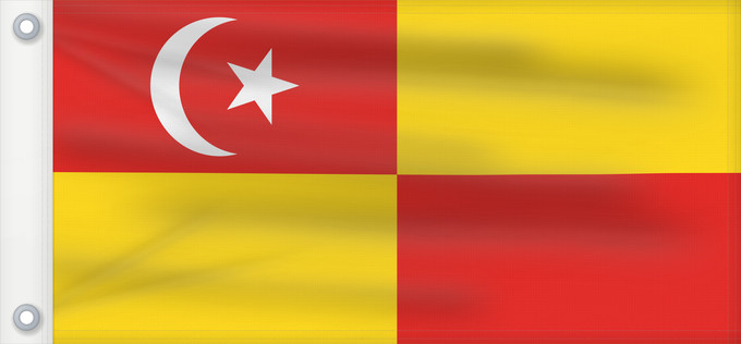 Drapeau, avec deux œillets métalliques et guindant renforcé : Selangor Selangor Malaysian state Selangor
