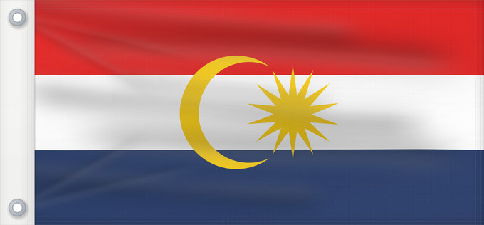Flag, with two metal eyelets and reinforced hoist: Labuan Labuan, Federal Territory, in Malaysia