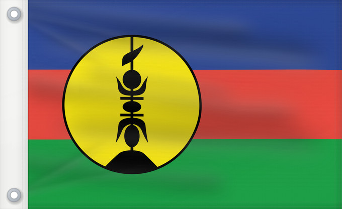 Bandera, con dos ojales metálicos y lado del asta reforzado: FLNKS	Kanak and Socialist National Liberation Front political party	Front de libération nationale kanak et socialiste	Colores Pantone http //www	Neukaledonien	Nuova Caledonia	Front d Alliberament Nacional Canac Socialista
