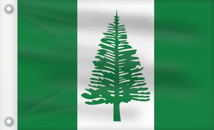 Bandera, con dos ojales metálicos y lado del asta reforzado: Norfolk Island	Norfolk	Norfolkinsel