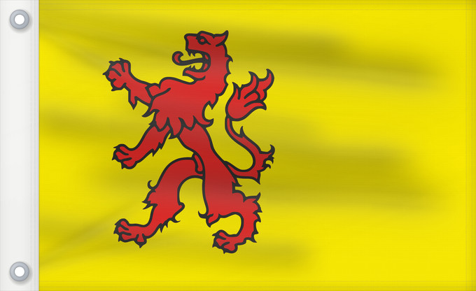 Bandera, con dos ojales metálicos y lado del asta reforzado: Zuid-Holland South Holland Olanda Meridionale Province nl Zuid-Holland
