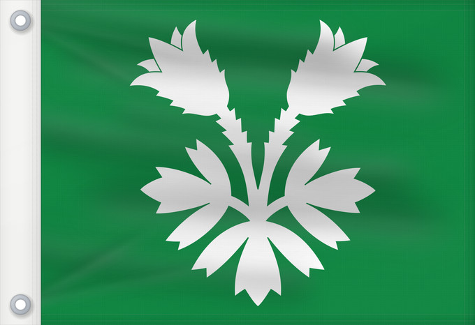Bandera, con dos ojales metálicos y lado del asta reforzado: Oppland Former county of Oppland, Norway comté d’Oppland