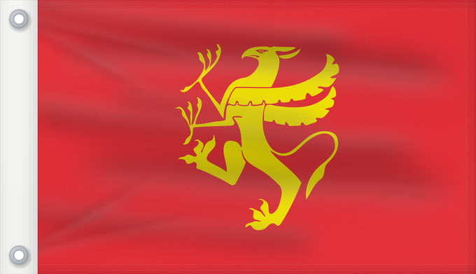 Bandera, con dos ojales metálicos y lado del asta reforzado: Troms	Troms County, Norway	comté de Troms