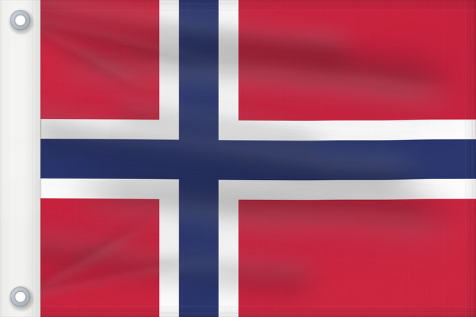 Bandera, con dos ojales metálicos y lado del asta reforzado: Jan Mayen