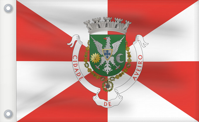 Flag, with two metal eyelets and reinforced hoist: Aveiro