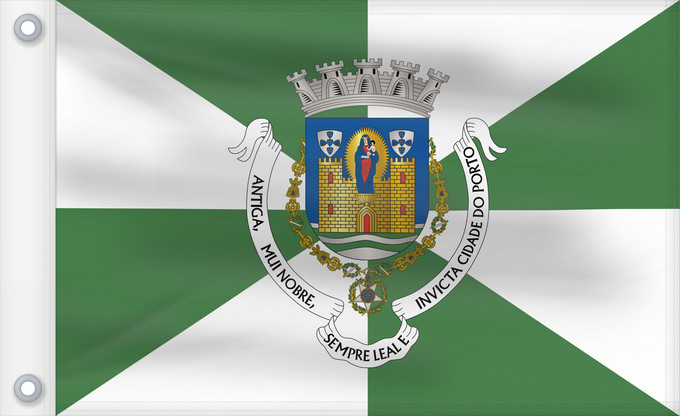 Flag, with two metal eyelets and reinforced hoist: Porto