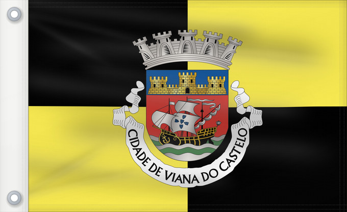 Flag, with two metal eyelets and reinforced hoist: Viana do Castelo