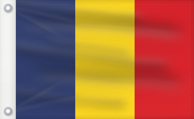 Flag, with two metal eyelets and reinforced hoist: Romania	Romania from 1867 until 1947 and since 1989	Roumanie	Rumania	Rumäniens	Roemenië	Roménia	Rumunii	Сцяг Румыніі	Сьцяг Румыніі	Знаме на Румъния	Banniel Roumania	Rumunská vlajka	ꙁна́мѧ Роумꙑні́ꙗ	Rwmania	Rumæniens	Σημαία της Ρουμανίας	Rumeenia lipp	Roma